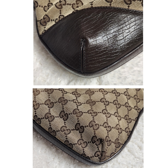 Gucci Monogram Canvas Web Horsebit Hasler Hobo Bag - Picture 6 of 14